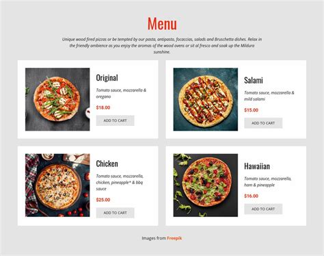 Pizza Online Website Template