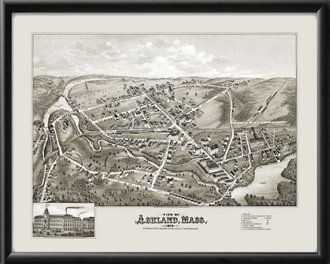 Ashland MA 1878 | Vintage City Maps