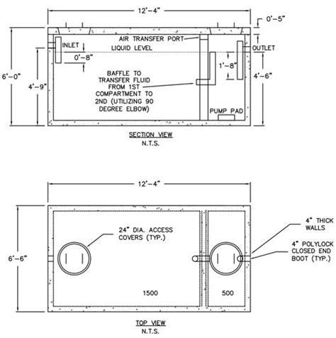 1000 Gallon Septic Tank Dimensions