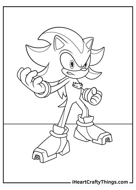 Shadow The Hedgehog Coloring Pages