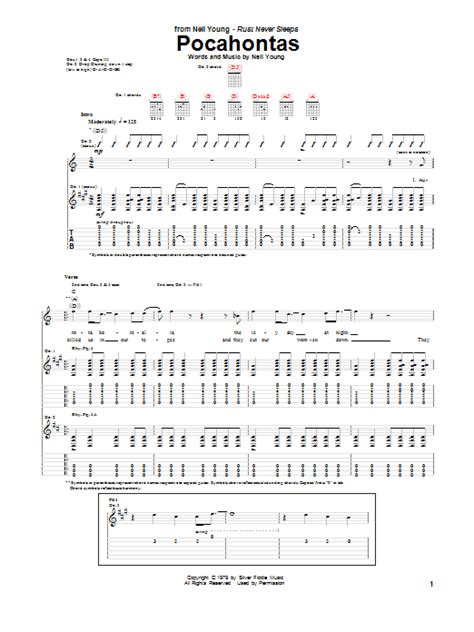 Pocahontas by Neil Young - Guitar Tab - Guitar Instructor