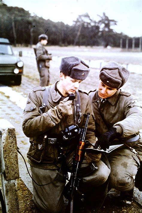 East German border guards Military Men, Military History, Ddr Brd, Border Guard, Warsaw Pact ...