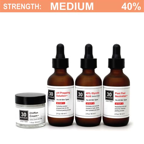 40% Glycolic Peel System for all Skin Types - FREE $15 Chiffon Cream ...