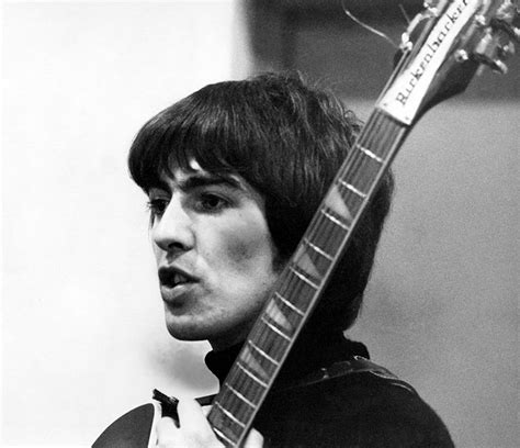 George Harrison with Rickenbacker, Abbey Road Studios, 1964