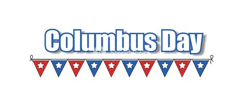 Columbus Day Paper Flags Banner Vector Royalty-Free Stock Image - Storyblocks