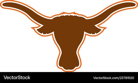 Longhorn logo mascot Royalty Free Vector Image