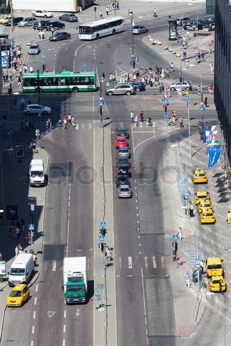 City street traffic from aerial view | Stock image | Colourbox