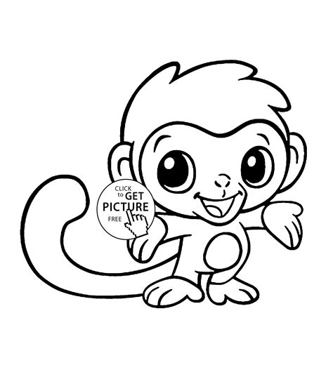 Cute Monkey Drawing at GetDrawings | Free download