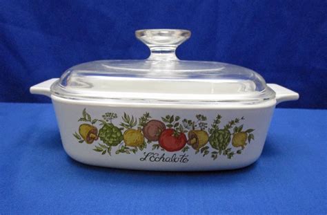 Vintage CorningWare Spice of Life 1 Liter Casserole Dish with Glass ...