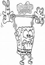 Sponge Bob Exercises Coloring Page  Wecoloringpagecom sketch template