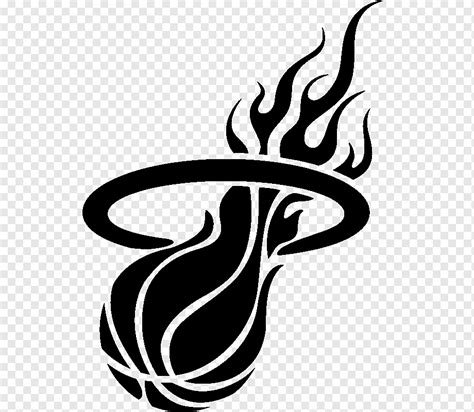 Miami Heat Logo Black And White