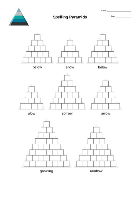 Spelling Pyramids Pyramid Words Worksheet Quickworksheets | The Best ...