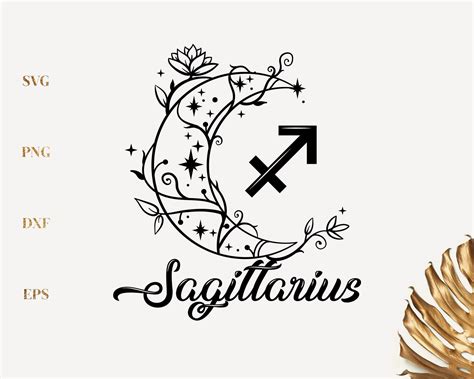 Sagittarius Zodiac SVG PNG Cut File - Etsy