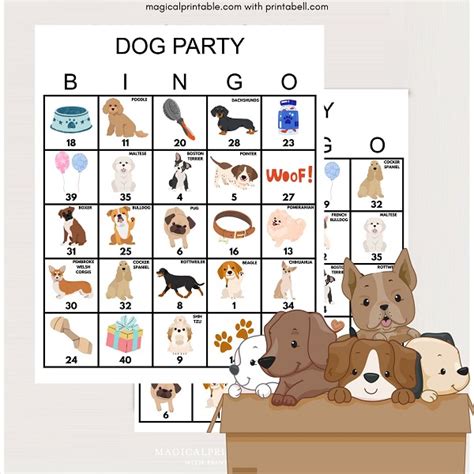 100x Dog Bingo Cards – Printabell • Express