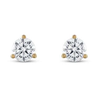 Diamond Solitaire Earrings 1/4 ct tw Round 18K Yellow Gold (SI2/I) | Jared