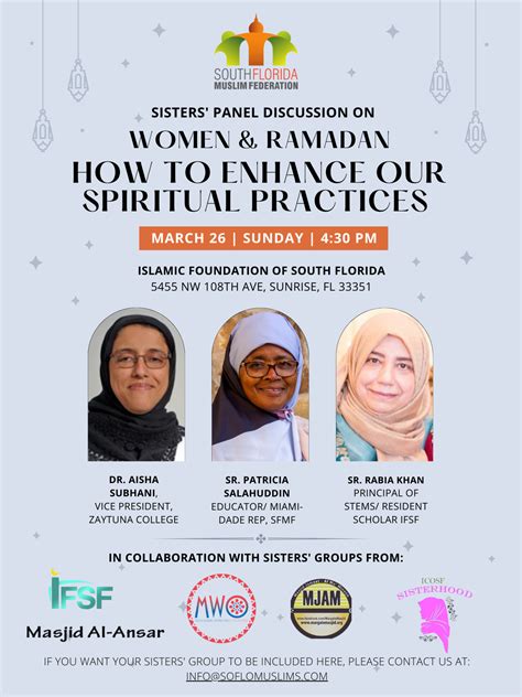 Women and Ramadan: How to Enhance Our Spiritual Practices • SoFlo Muslims