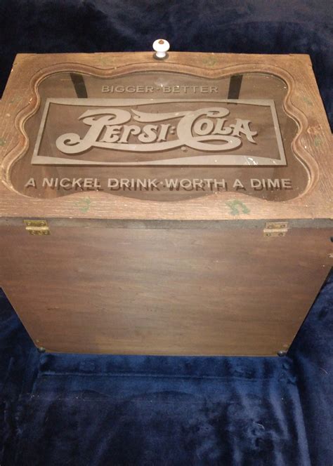 Rare Vintage Pepsi Wooden Box With Glass Lid | Etsy