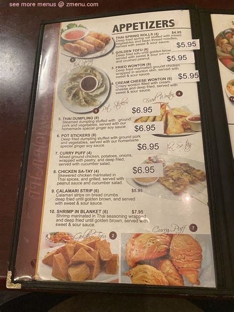 Menu at Thai House Restaurant, Logan