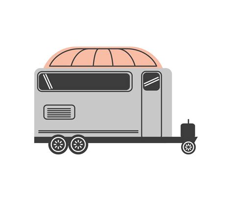 camper trailer with dome 3793829 Vector Art at Vecteezy