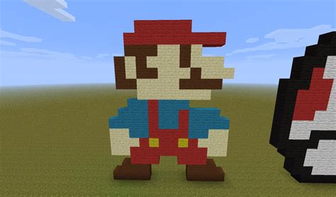 pixel art: 8-bit mario Minecraft Project