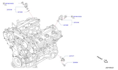 2015 Nissan Rogue Engine Crankshaft Position Sensor - 23731-JA10C - Genuine Nissan Part