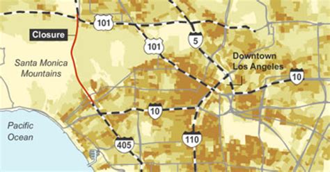 View Interactive Map Of 405 Freeway Closure - CBS Los Angeles