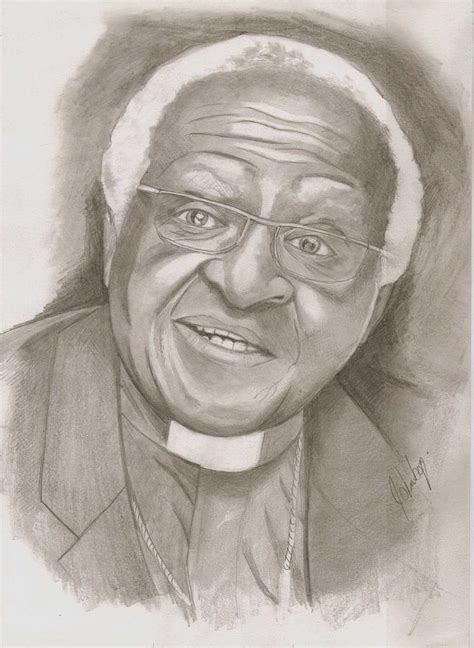 Archbishop Desmond Tutu. Drawing by John Gambrill - Fine Art America