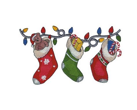 Christmas Stockings Machine Embroidery Design - Etsy