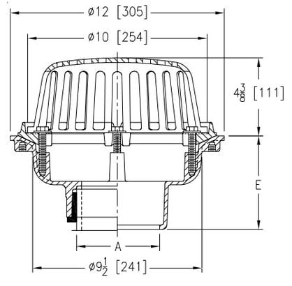 Zurn Z121 12-In. Diameter Roof Drain Specs and Options