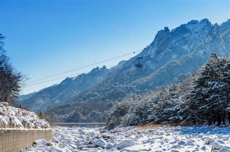 Seoraksan National Park in Winter, South Korea Stock Image - Image of ...