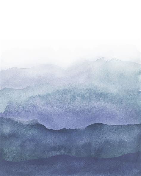 Ombre watercolor navy blue ombre backgrounds for personal | Etsy