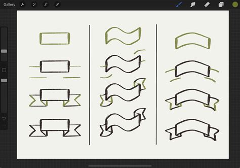 How to Draw Ribbon Banners in Procreate | Design Bundles