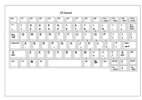 Laptop Keyboard Layout Printable