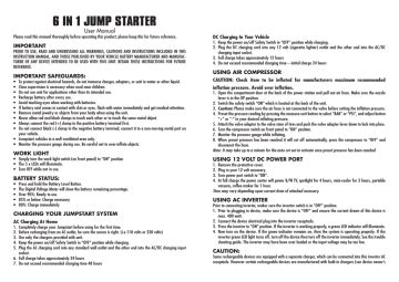 Jump Starter 6 in 1 - User Manual | Manualzz