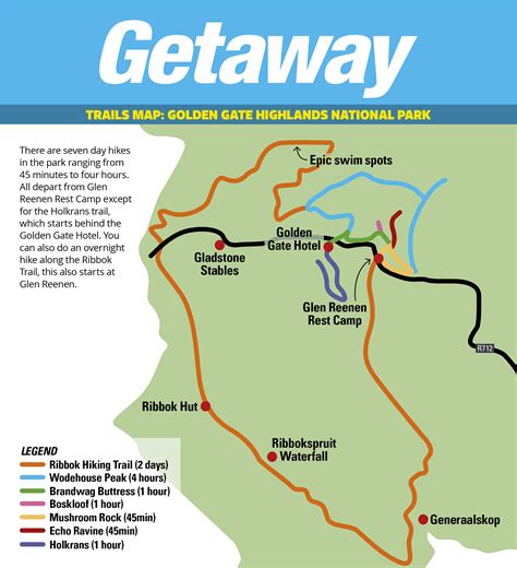 Get a free trails map to Golden Gate Highlands National Park