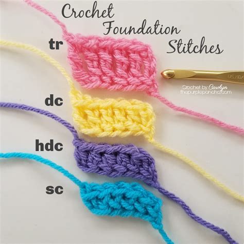 How To Crochet Foundation Stitches - The Purple Poncho