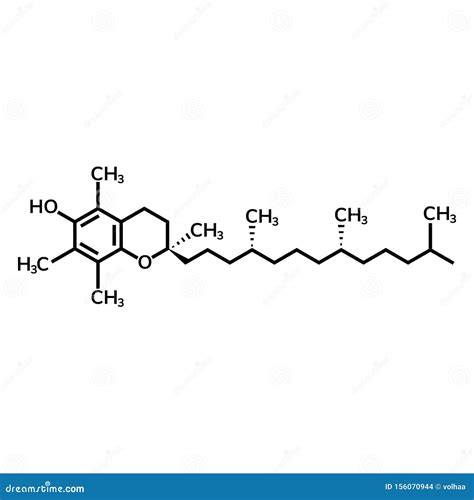 Vitamin E or Alpha-tocopherol Stock Vector - Illustration of biological ...