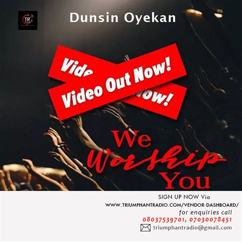 MUSIC VIDEO: WE WORSHIP YOU - DUNSIN OYEKAN | @dunsinoyekan ...