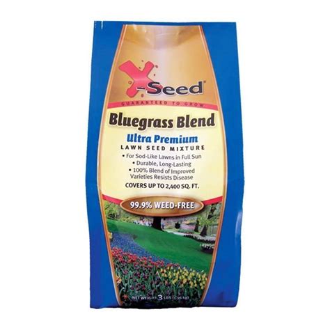 X-Seed Bluegrass Blend Ultra Premium Lawn Seed Mixture - 3 Lbs.