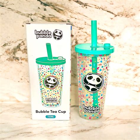 Bubble Panda Cup & Straw Set