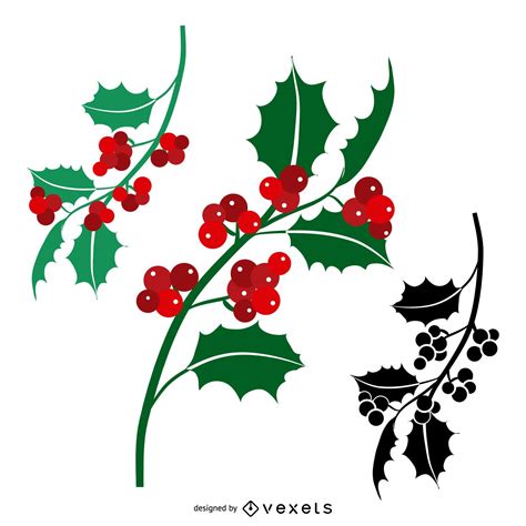 Christmas Mistletoe Styles Set Vector Download