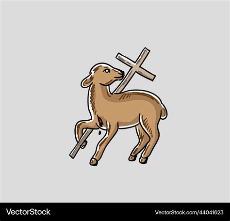 Lamb of god icon and symbol Royalty Free Vector Image