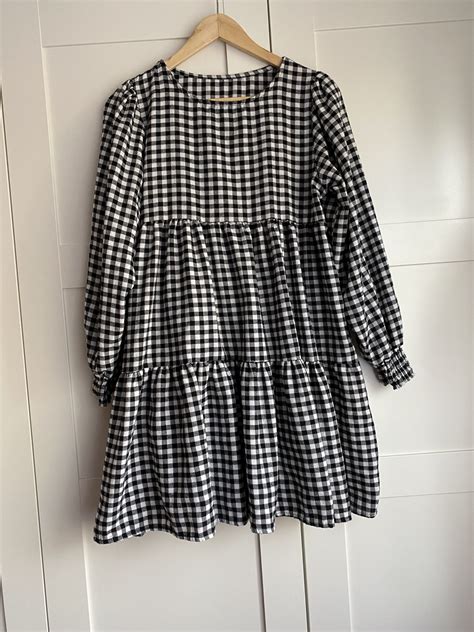 CHECK dress with A Ruffle - Just Love By O&A