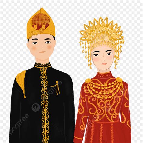 Pasangan Pengantin Memakai Baju Adat Aceh, Pengantin, Pengantin Pria, Pernikahan PNG Transparan ...