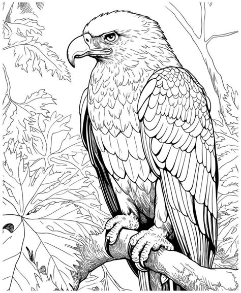 eagle coloring pages for adults 27465923 Vector Art at Vecteezy