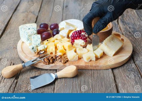 Cheese board background. stock photo. Image of fresh - 213871398