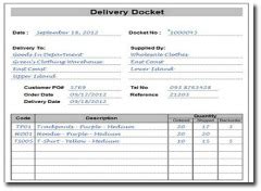 Free Delivery Docket Template