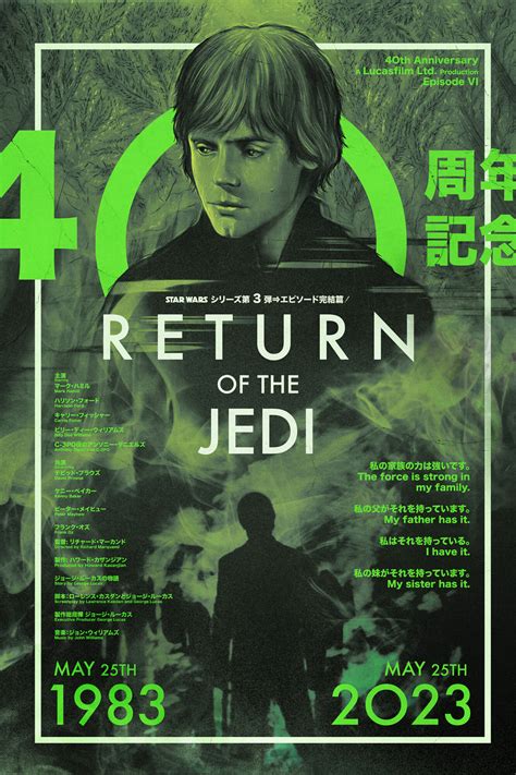 Star Wars: Return Of The Jedi: 40th Anniversary | Poster By Stephen ...