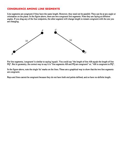 Congruent Line Segments Worksheet Congruent Line Segments — db-excel.com