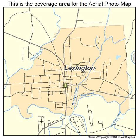 Aerial Photography Map of Lexington, MS Mississippi